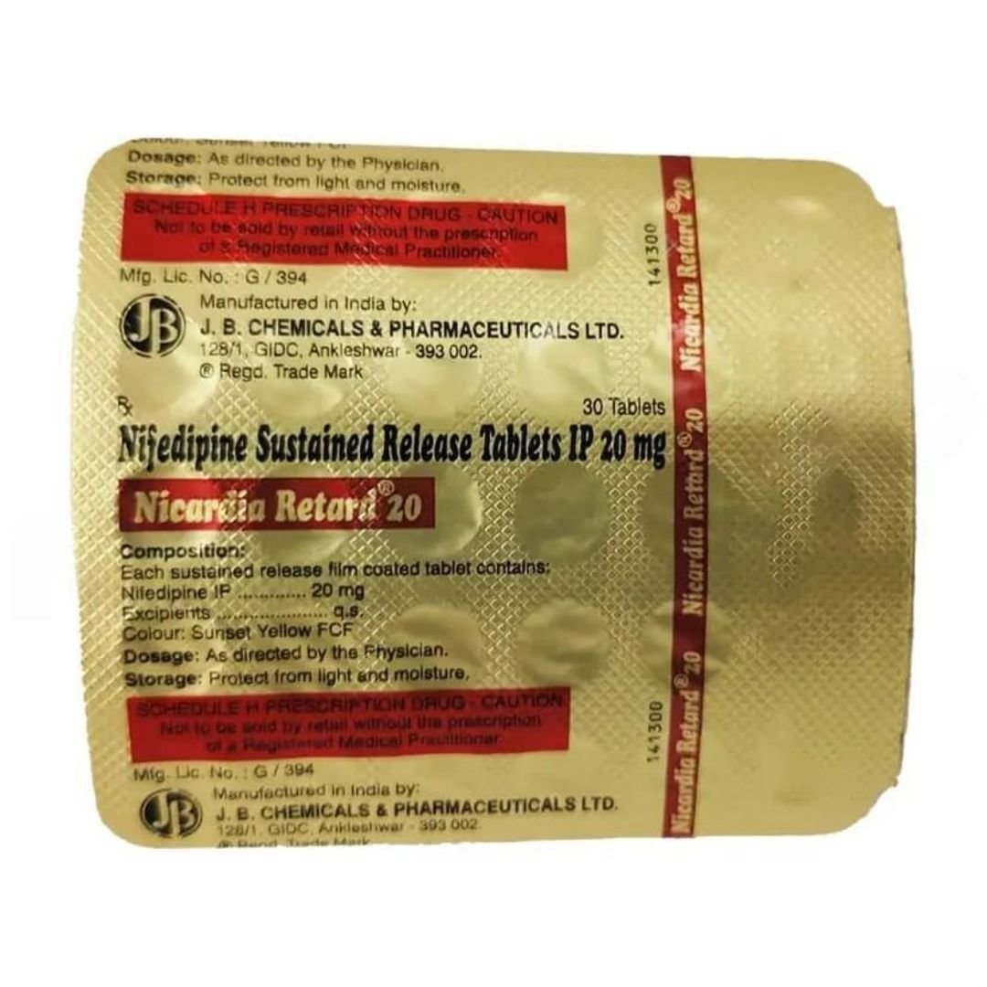 NICARDIA RETARD 20MG