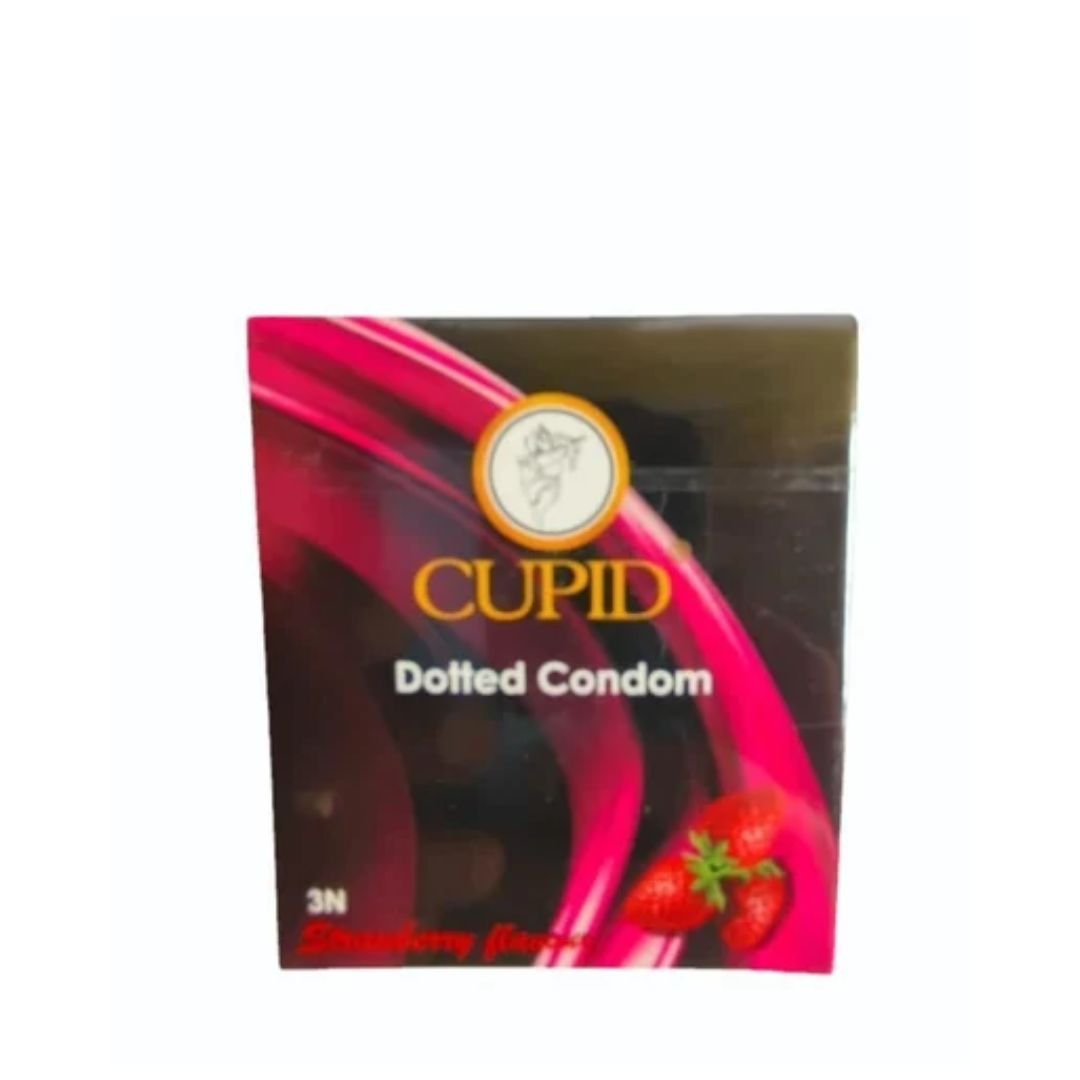 CUPID DOTTED CONDOM- STRAWBERRY FLAVOUR