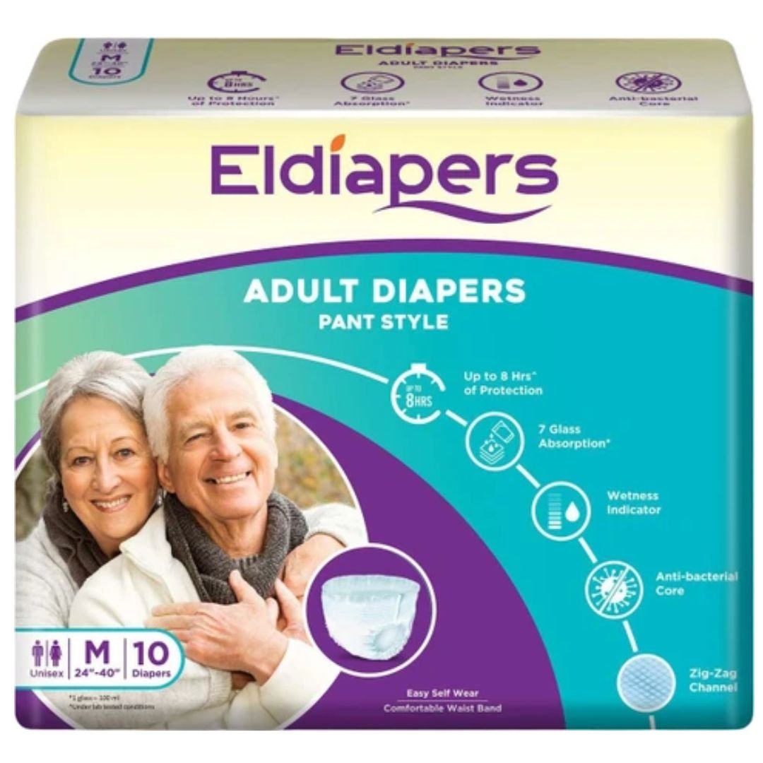 ELDIAPERS ADULT  MEDIUM SIZE -PANT STYLE DIAPERS