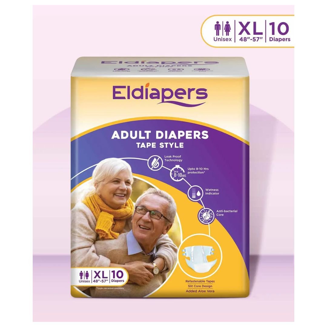 ELDIAPERS ADULT  EXTRA LARGE SIZE -TAPE STYLE DIAPERS